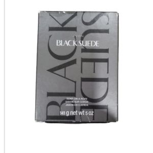 Avon  Black suede  soap on a rope 5 Oz